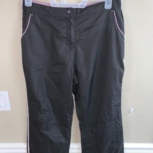 SB Active woman active track pants size L with pockets black/purple pull on